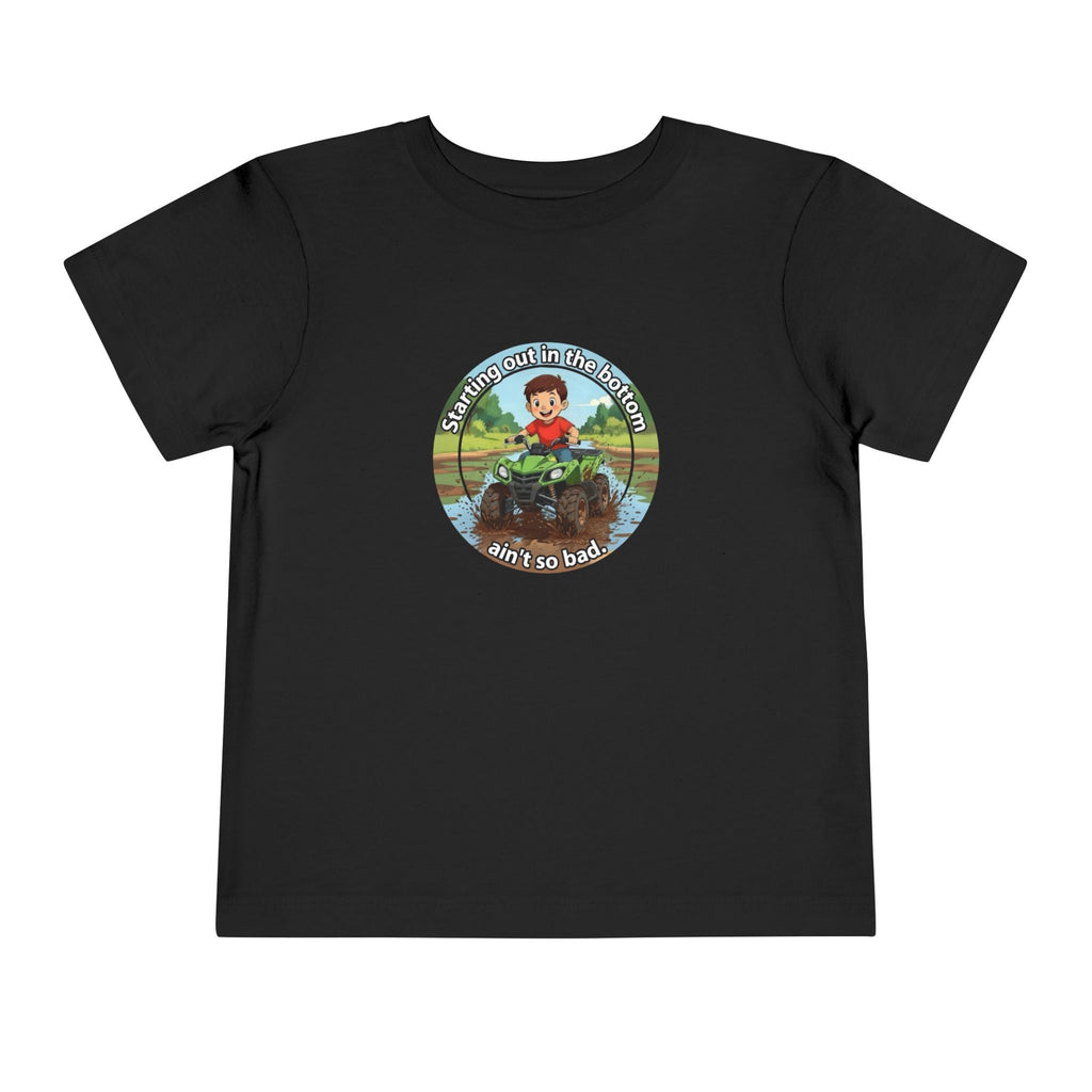 Cowbird Bottom Toddler Tee – Cute Fishing Adventure Graphic