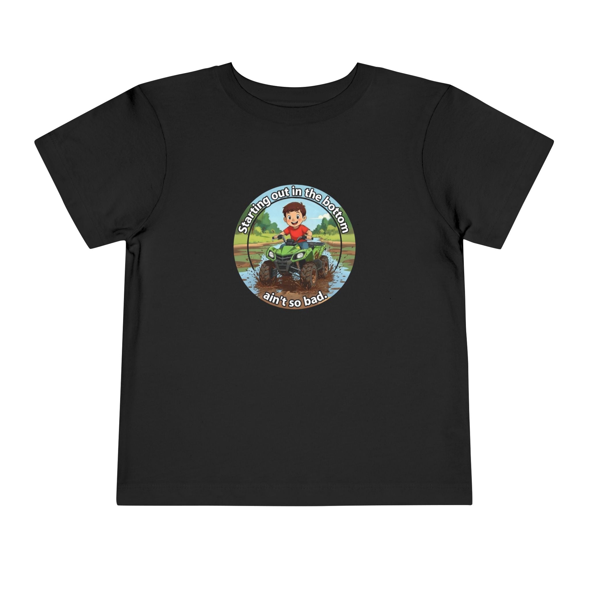 Cowbird Bottom Toddler Tee – Cute Fishing Adventure Graphic