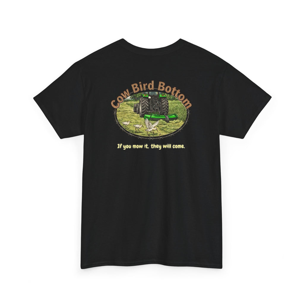 T-Shirt — Mowing Cattle Egret  Illustration Tee