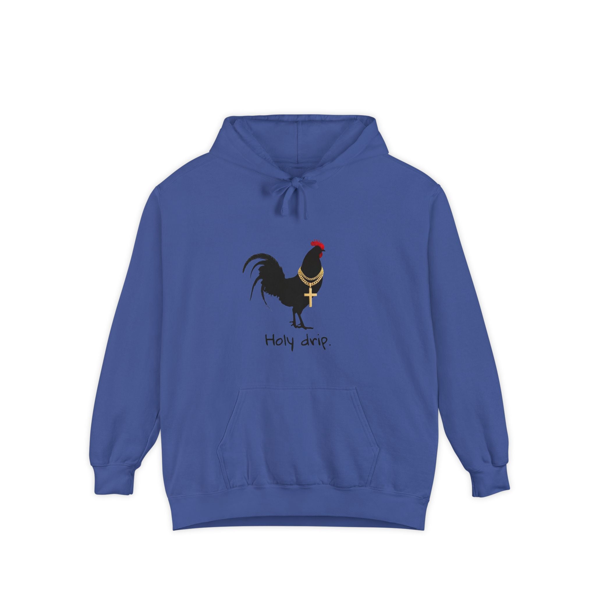 Rooster "Holy Drip" Hoodie - Streetwear Chicken Graphic Hoodie