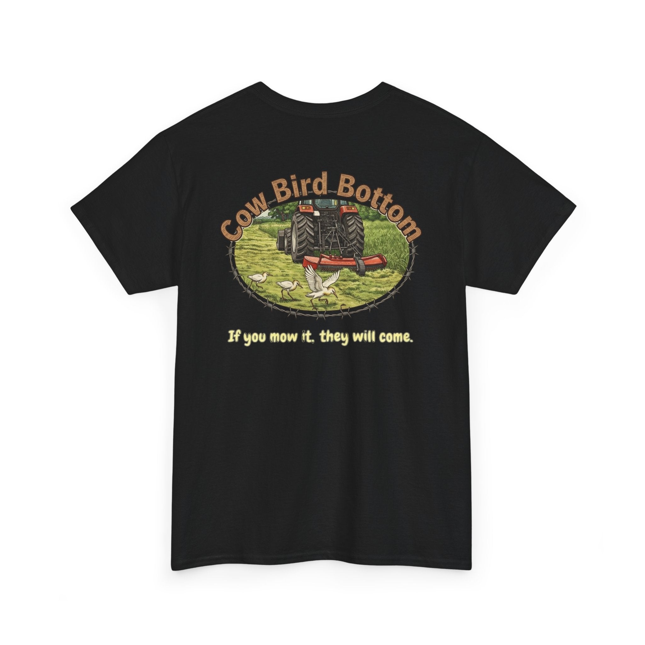 Cow Bird Bottom Red Tractor Graphic Tee