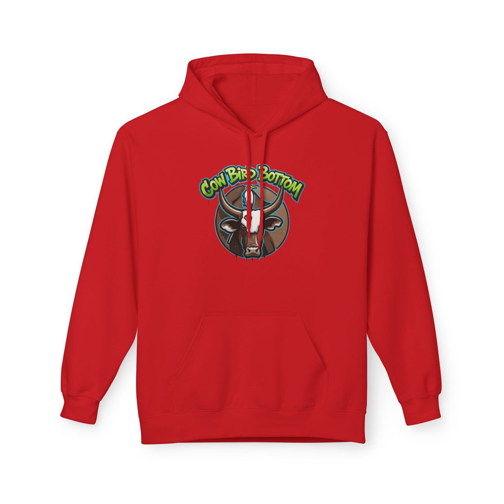 Cow Bird Bottom Hoodie — Graphic Cow Logo Pullover