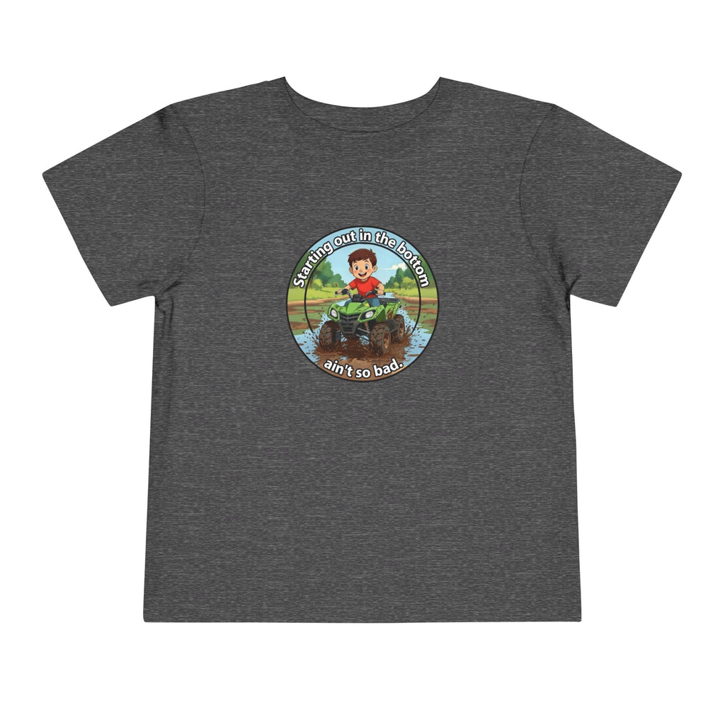 Cowbird Bottom Toddler Tee – Cute Fishing Adventure Graphic