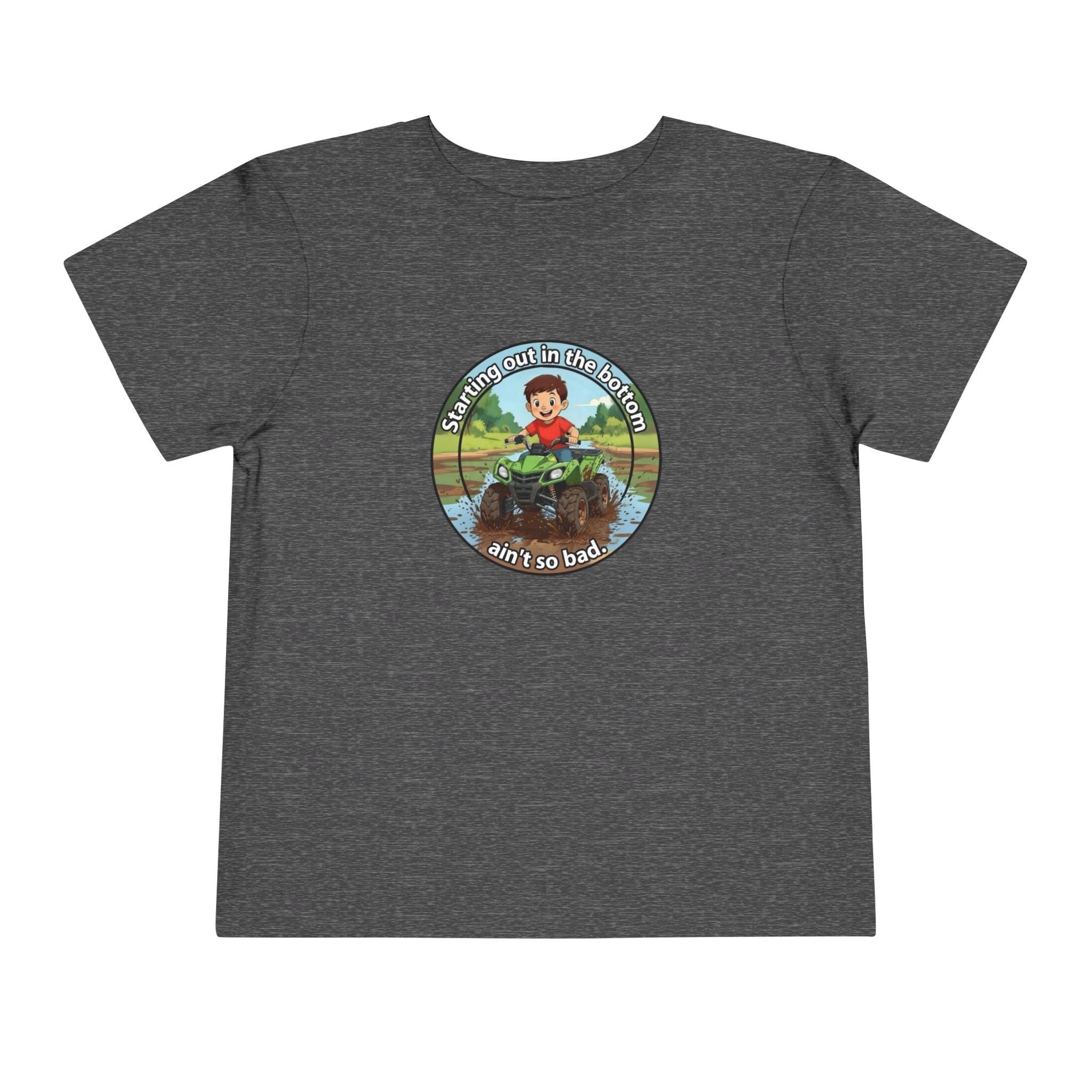 Cowbird Bottom Toddler Tee – Cute Fishing Adventure Graphic