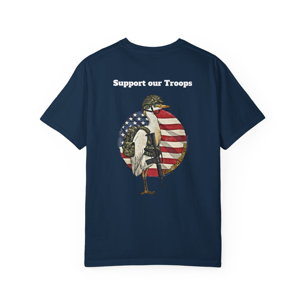 Support Our Troops T-Shirt — American Flag Military Tribute