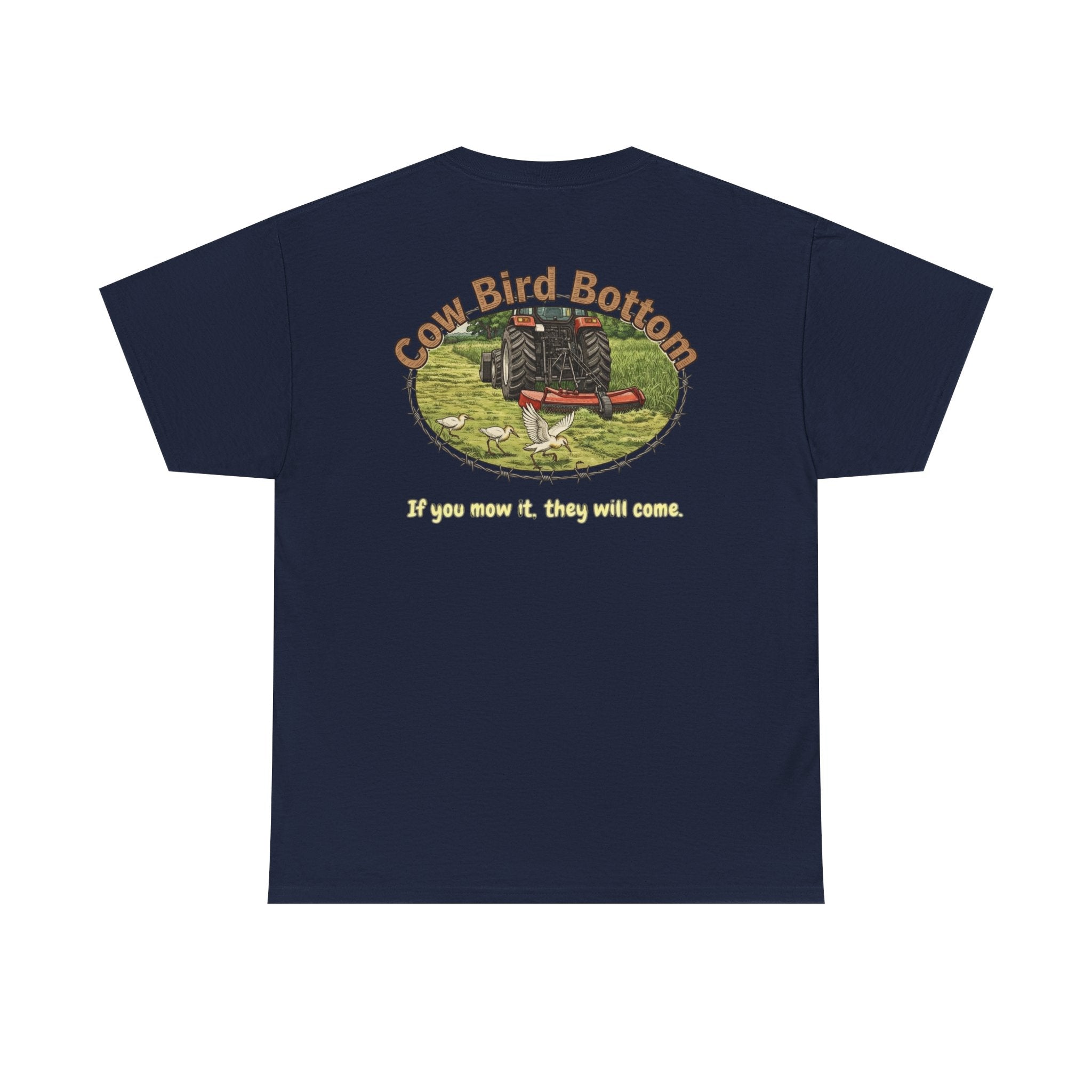 Cow Bird Bottom Red Tractor Graphic Tee