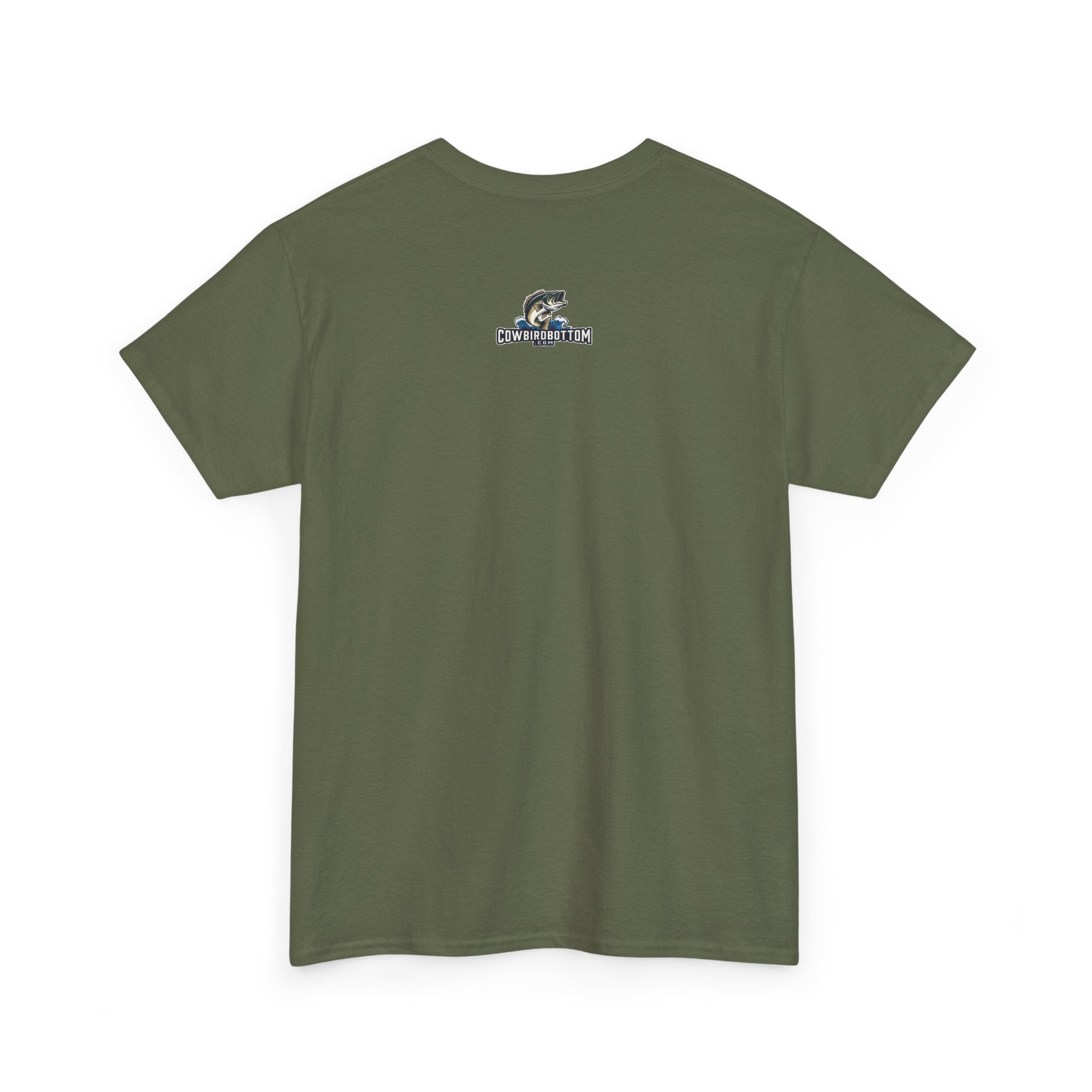 Fishing T-Shirt — "I Fish Because My Wife Won't Follow Me There" Funny Angler Tee