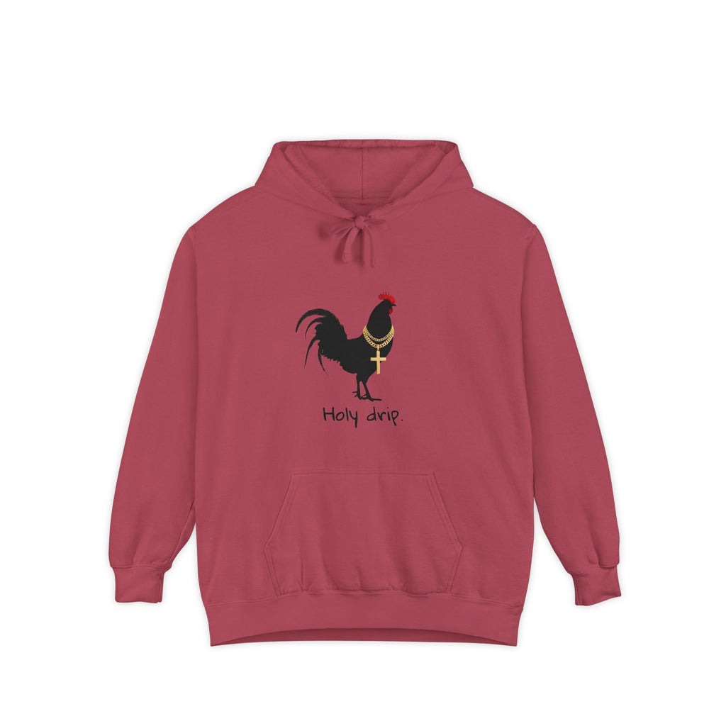 Rooster "Holy Drip" Hoodie - Streetwear Chicken Graphic Hoodie