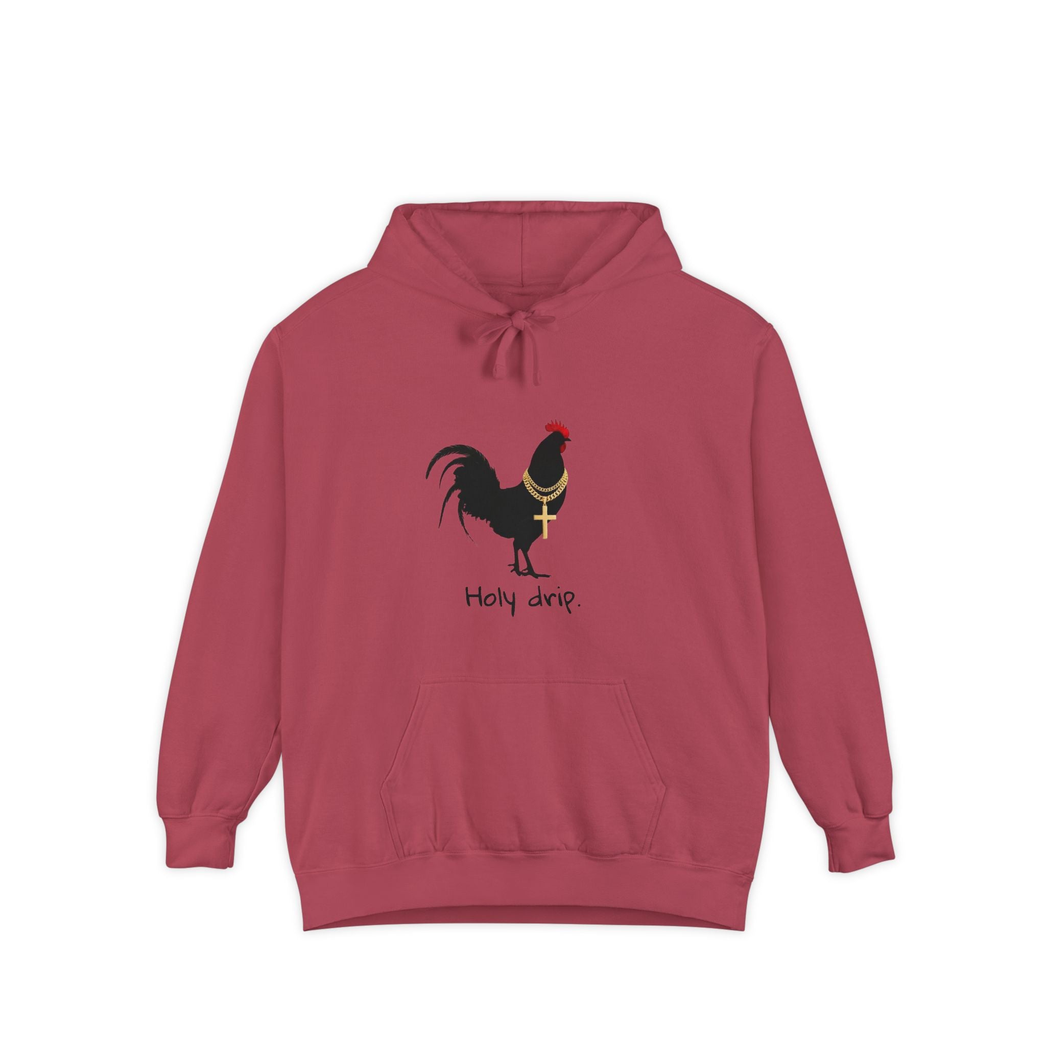 Rooster "Holy Drip" Hoodie - Streetwear Chicken Graphic Hoodie