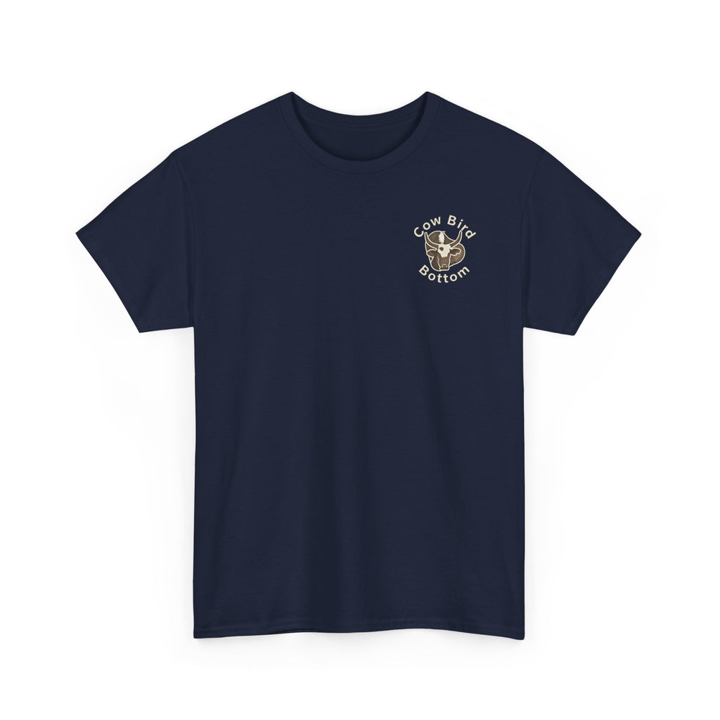 T-Shirt — Cow Bird Bottom Patriotic Graphic Tee