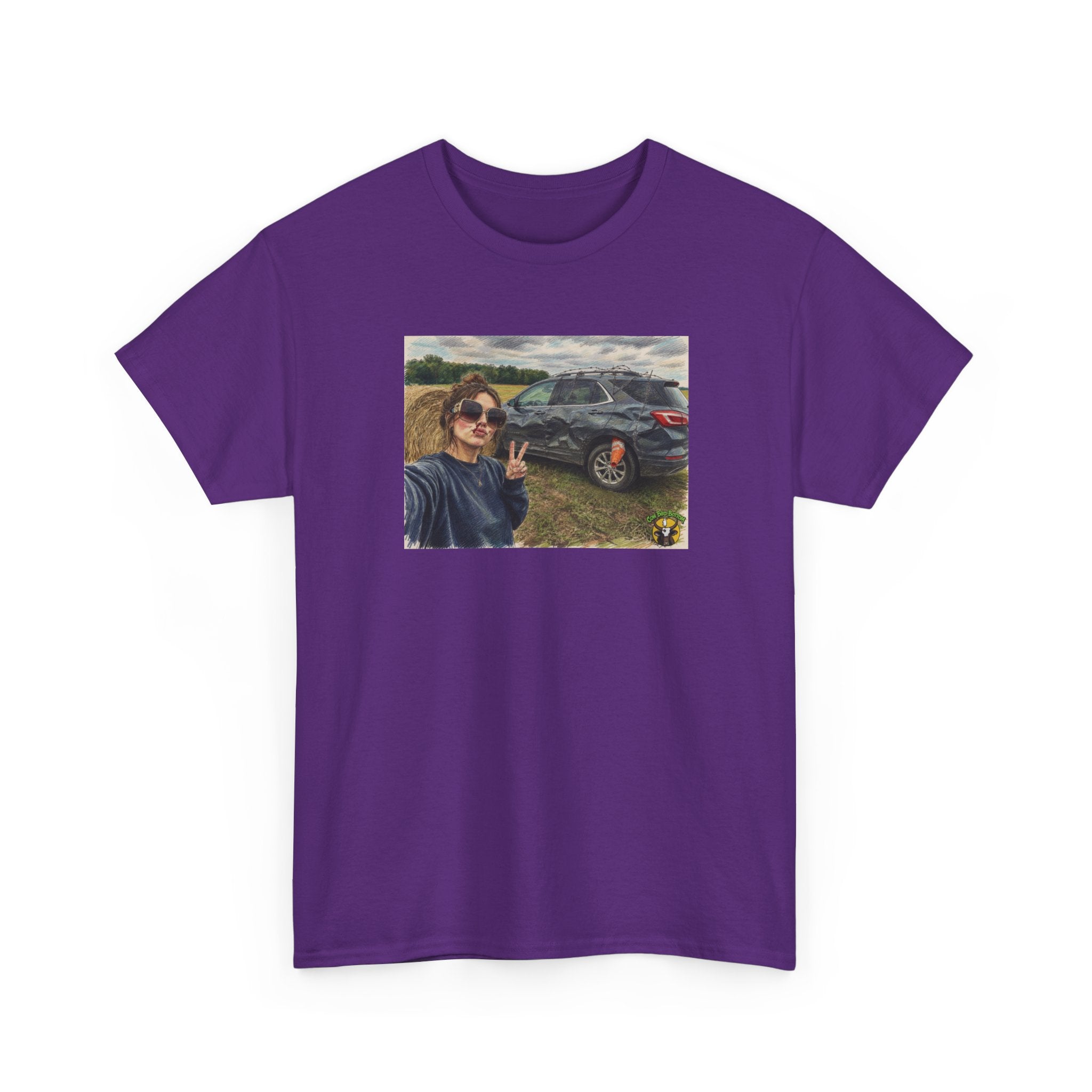 Photo Selfie Car TikTok Tee — Custom Vintage Car Selfie T-Shirt