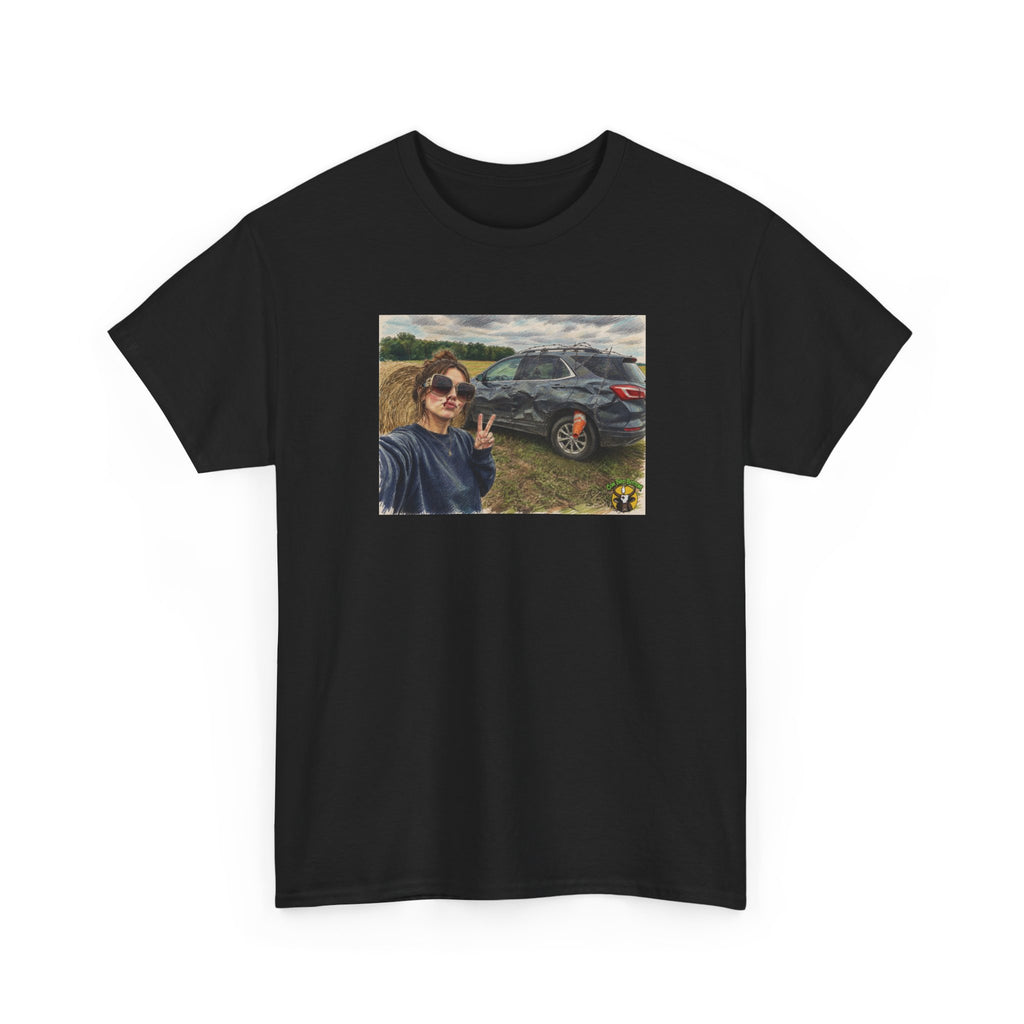 Photo Selfie Car TikTok Tee — Custom Vintage Car Selfie T-Shirt