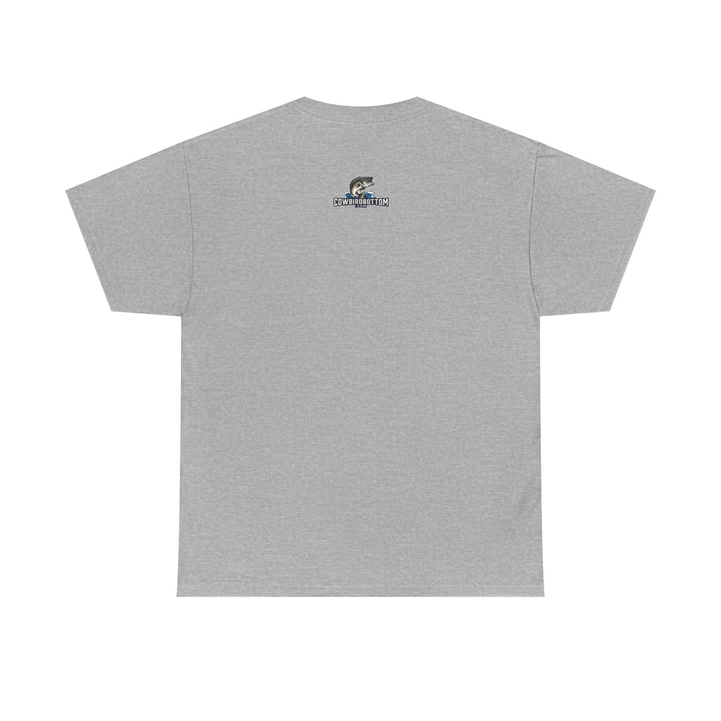 Fishing T-Shirt — "I Fish Because My Wife Won't Follow Me There" Funny Angler Tee