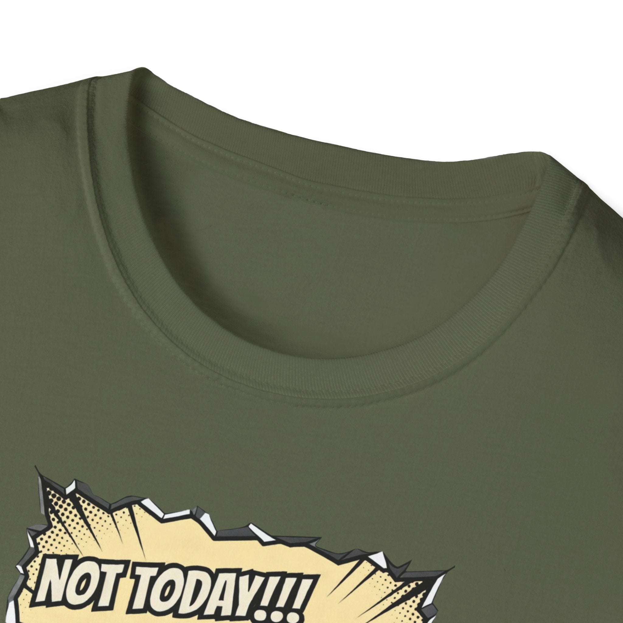 Not Today! Graphic T-Shirt — Humorous Jesus Punching Crocodile Christian Tee