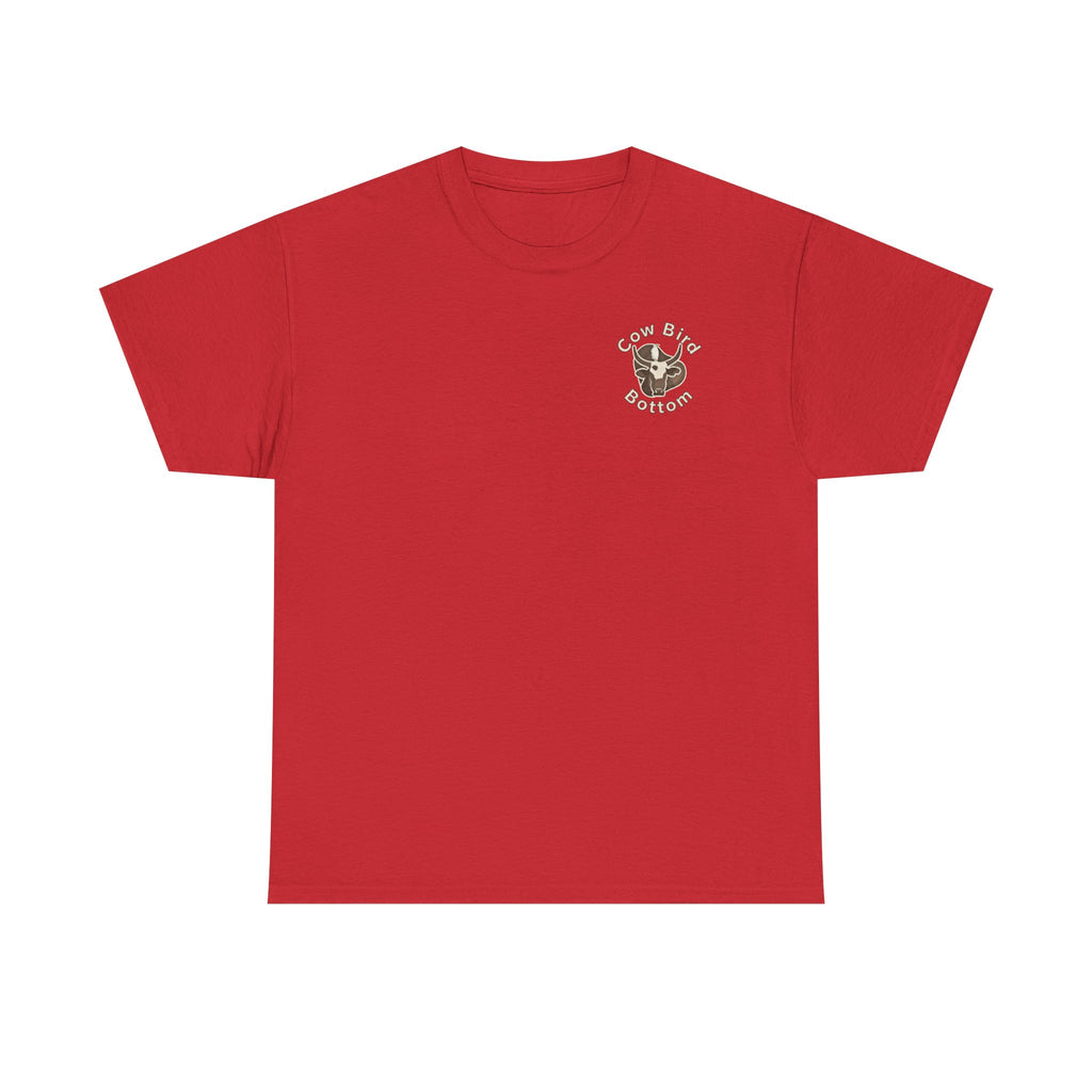 T-Shirt — Cow Bird Bottom Patriotic Graphic Tee