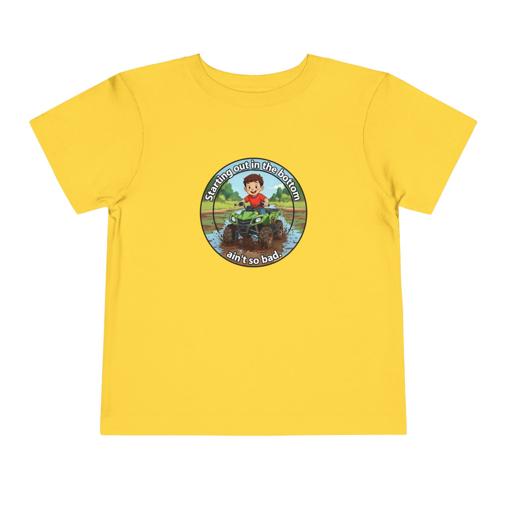 Cowbird Bottom Toddler Tee – Cute Fishing Adventure Graphic