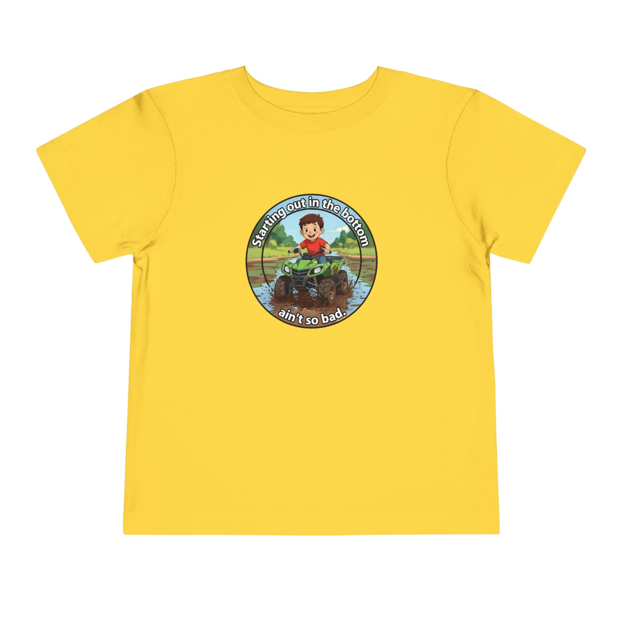 Cowbird Bottom Toddler Tee – Cute Fishing Adventure Graphic