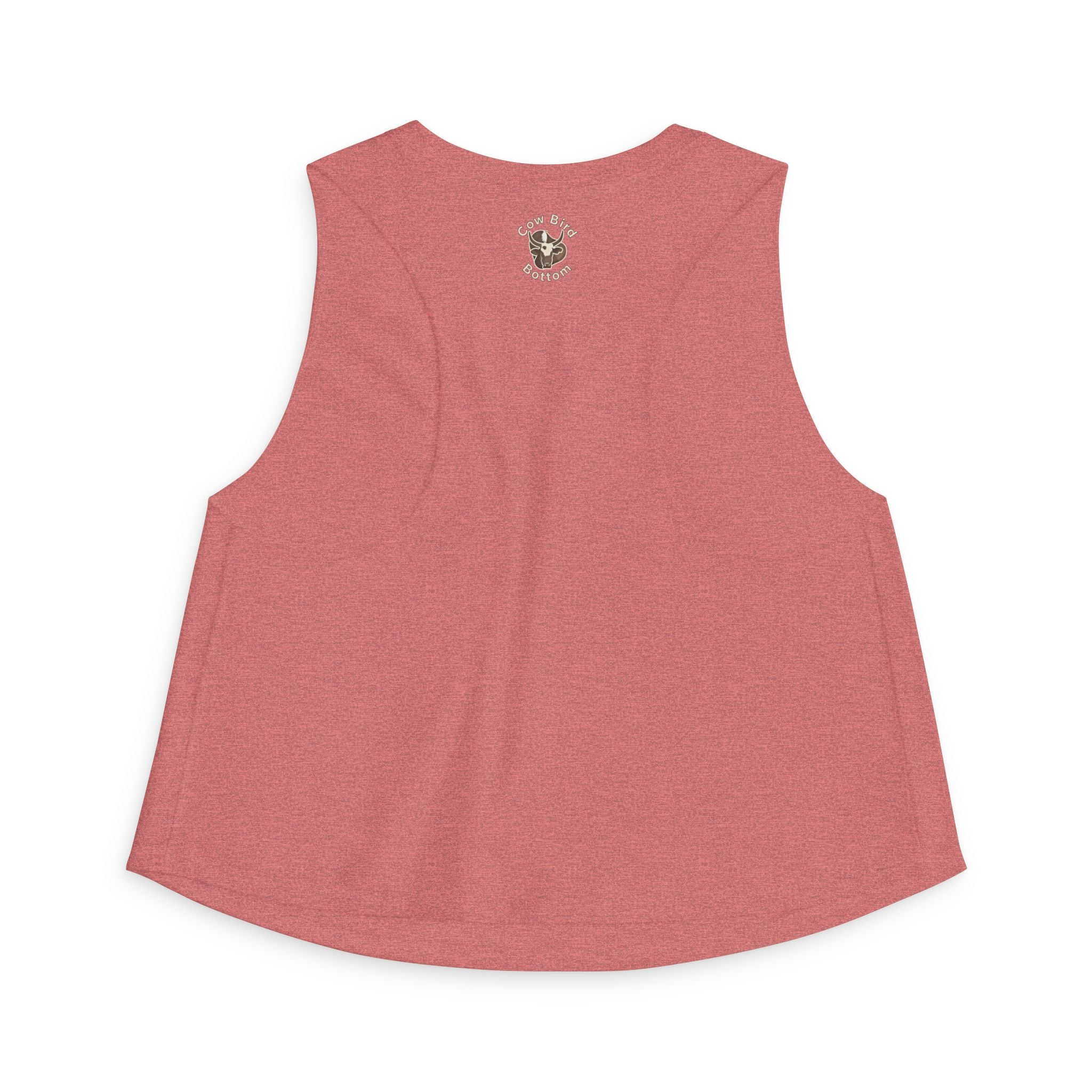 Southern Style Crop Top — 'Cow Bird Bottom' Vintage Heron Graphic