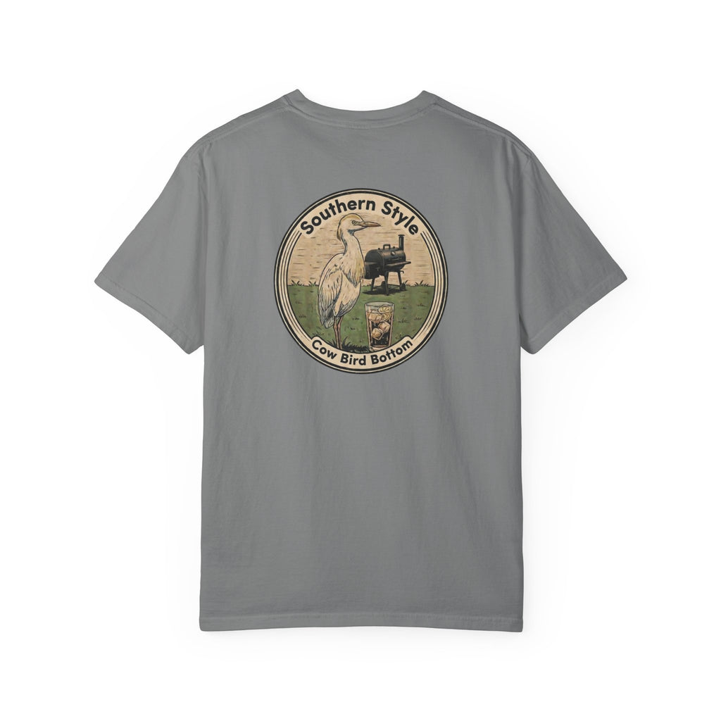 T-Shirt — "Southern Style" Cow Bird Bottom Graphic Tee