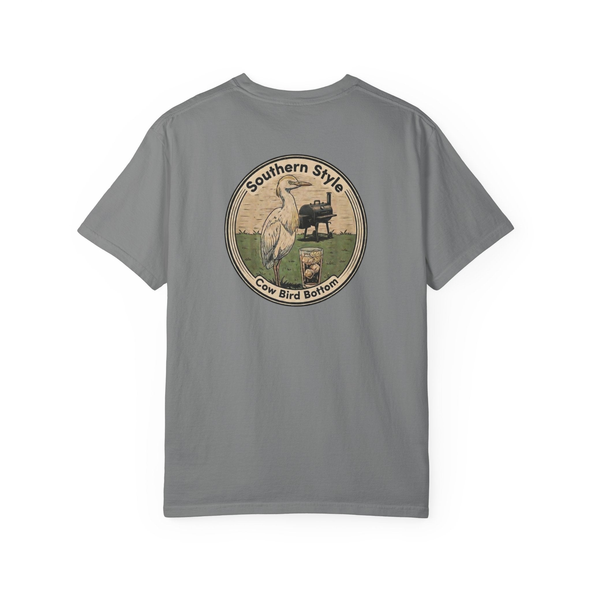 T-Shirt — "Southern Style" Cow Bird Bottom Graphic Tee