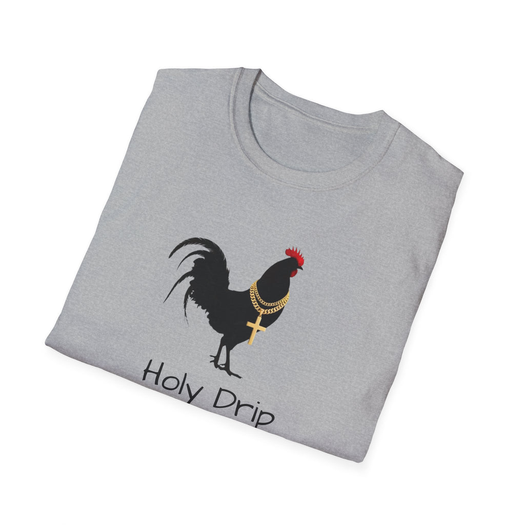 Rooster Graphic T-Shirt — "Sanctified and Still Strutting" Christian Farmhouse Tee