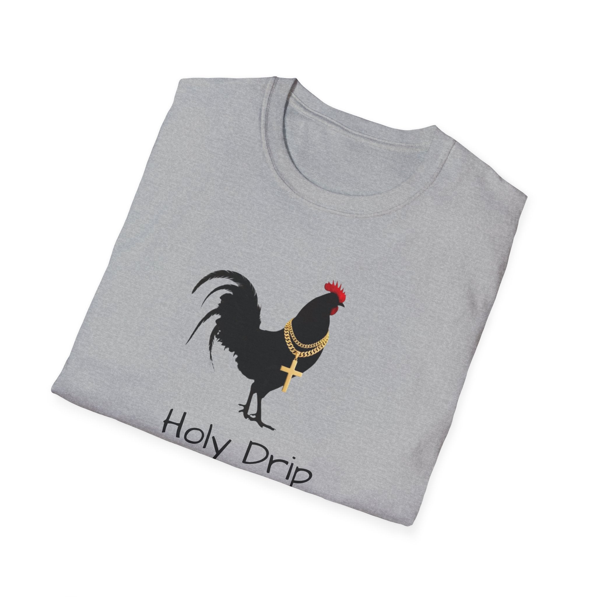 Rooster Graphic T-Shirt — "Sanctified and Still Strutting" Christian Farmhouse Tee