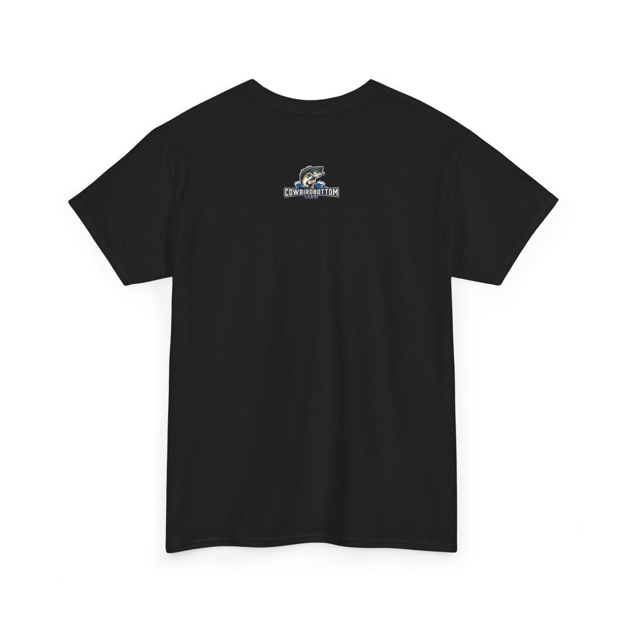 Fishing T-Shirt — "I Fish Because My Wife Won't Follow Me There" Funny Angler Tee