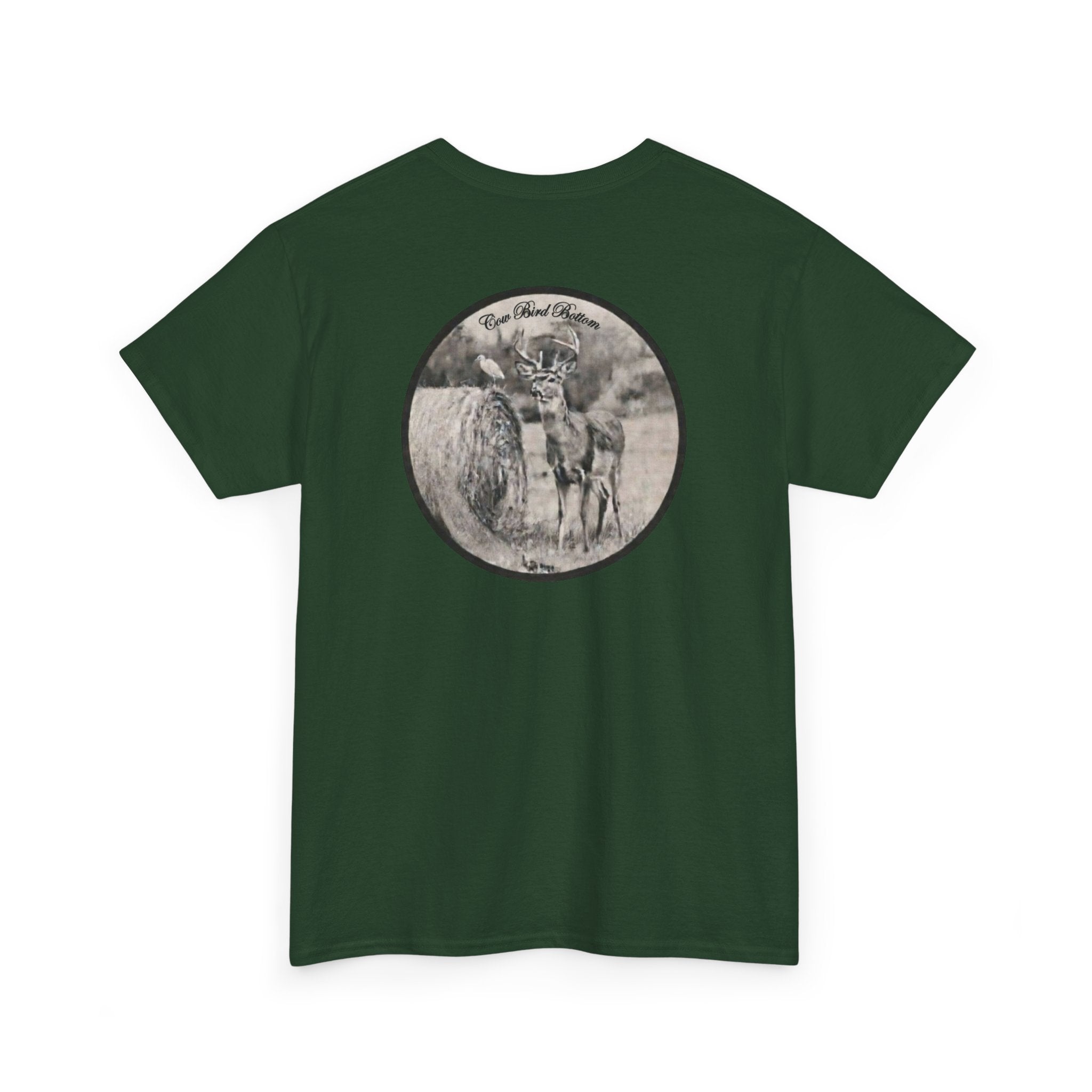 Cow Bird Bottoms Graphic Tee — Vintage Cow Skull Ranch T-Shirt