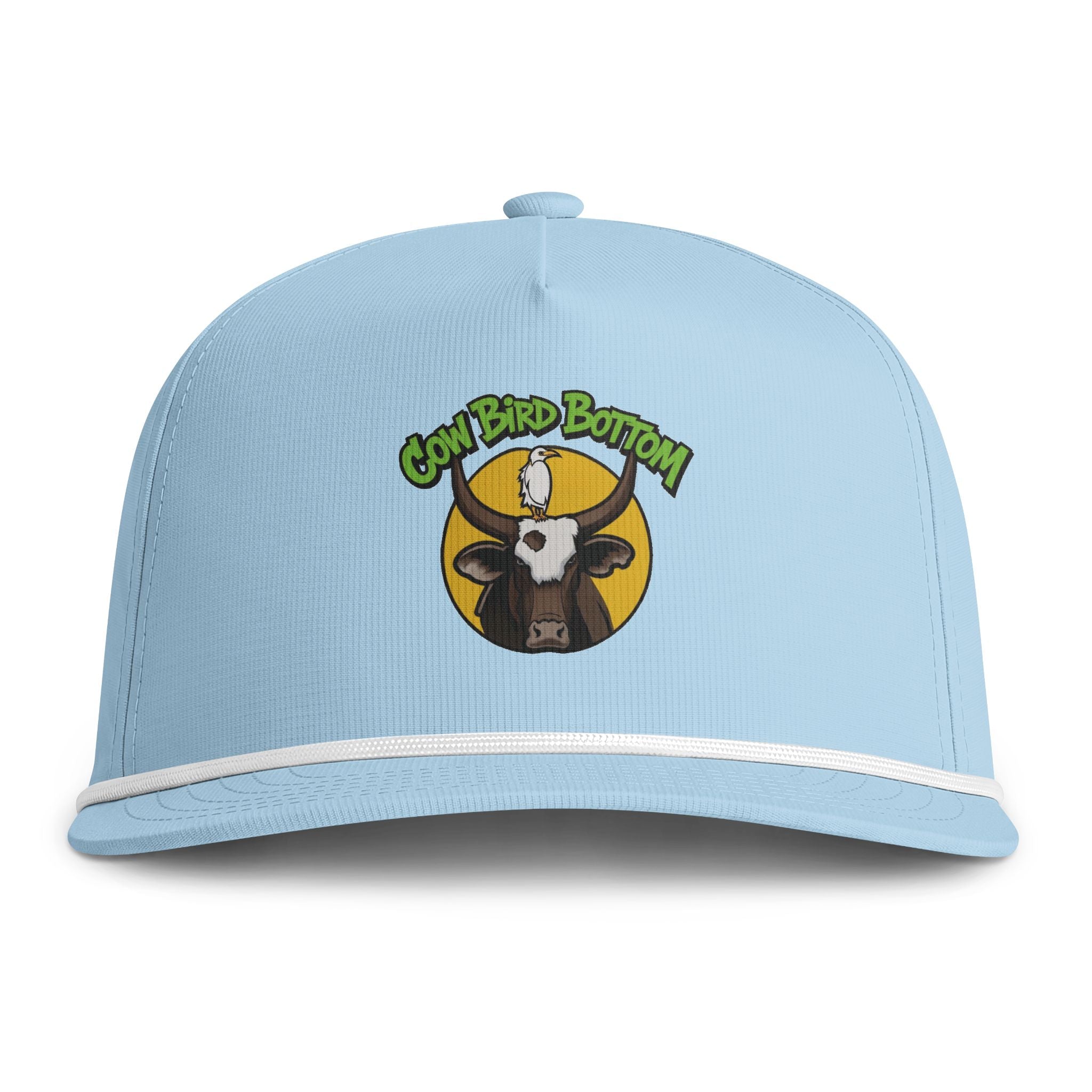 Cowbird Bottom Sunwashed Rope Cap — Retro Farm Cow Logo Hat