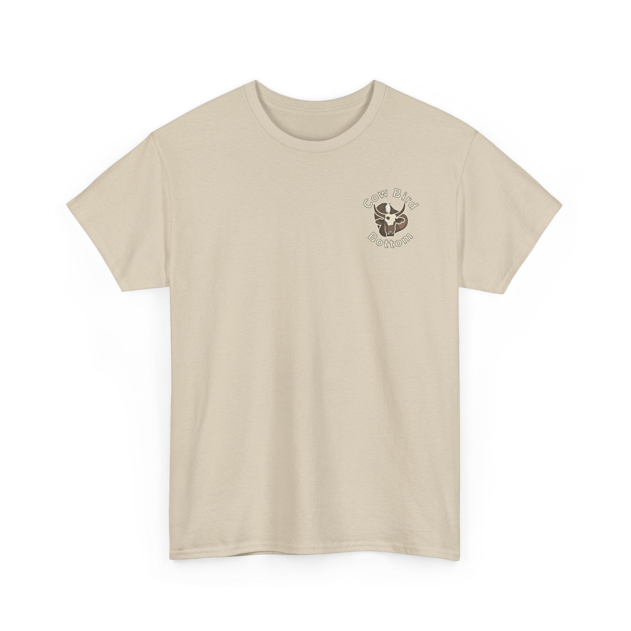 'Cow Bird Bottom' Graphic Tee — Vintage Bird Nature T‑Shirt