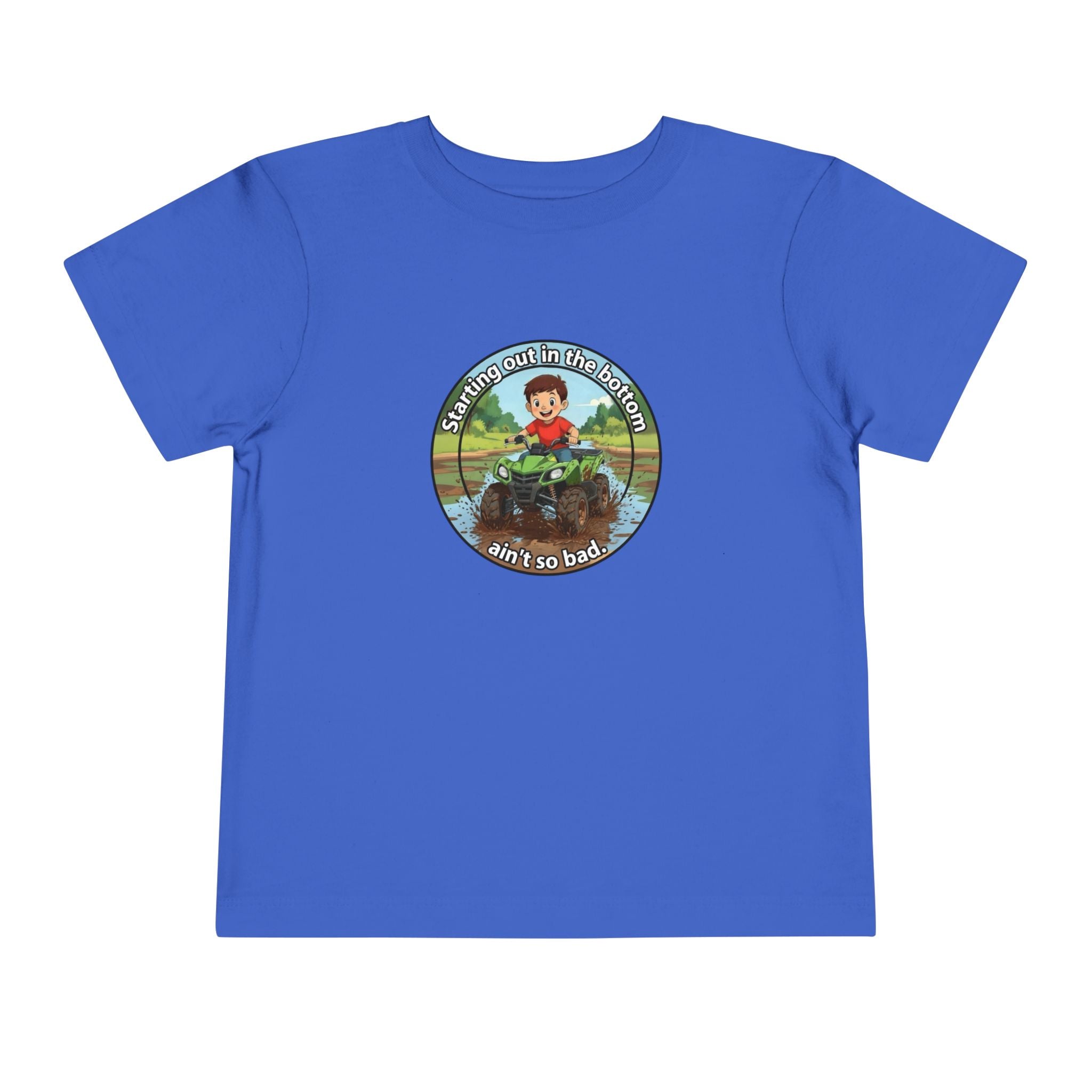 Cowbird Bottom Toddler Tee – Cute Fishing Adventure Graphic