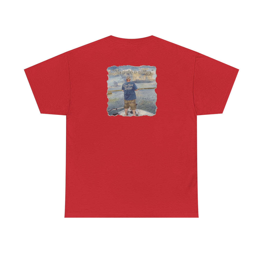 Fishing Photo Backprint Tee — Custom Shoreline Memory T‑Shirt
