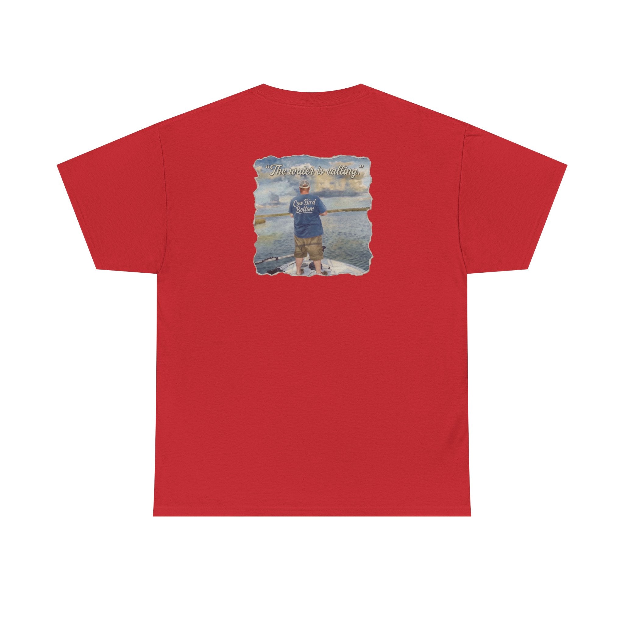 Fishing Photo Backprint Tee — Custom Shoreline Memory T‑Shirt