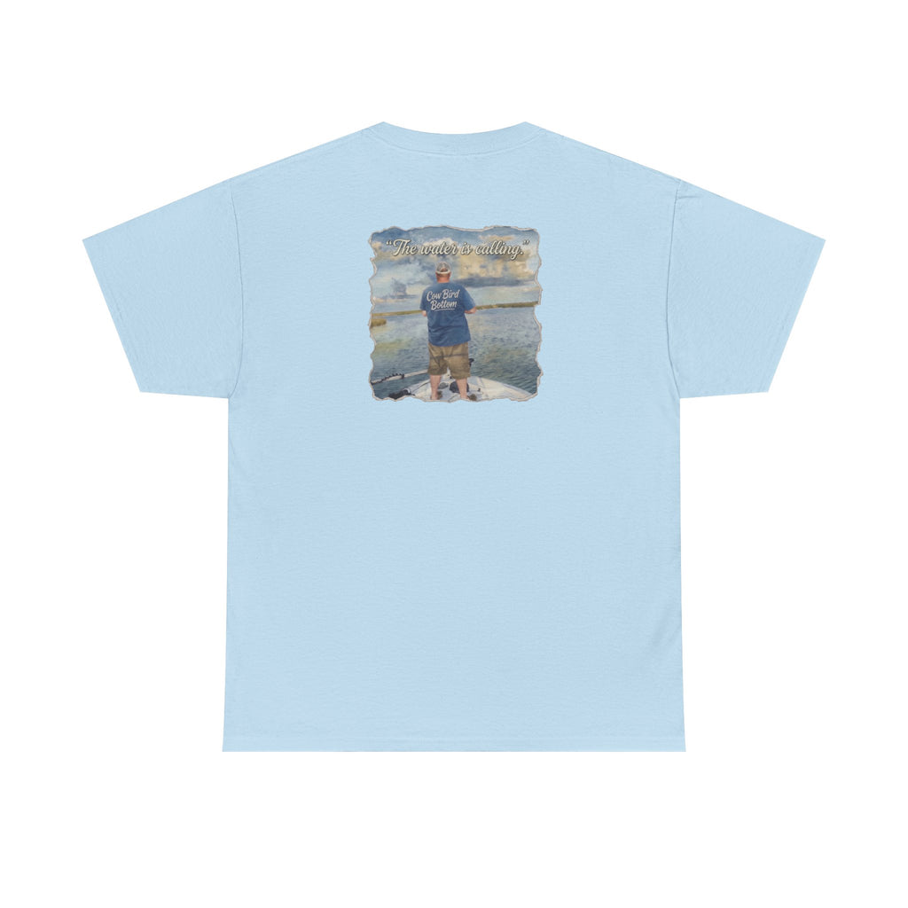 Fishing Photo Backprint Tee — Custom Shoreline Memory T‑Shirt