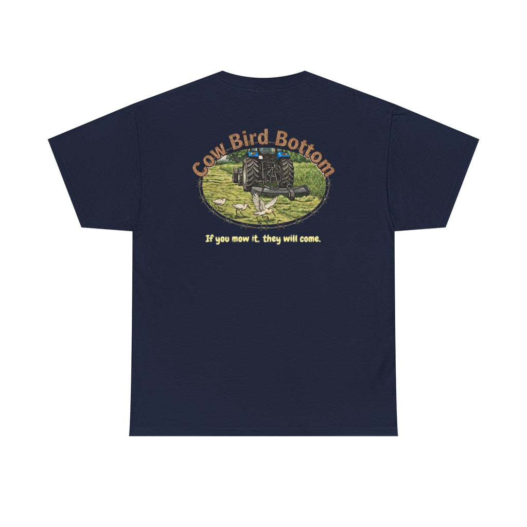 T-Shirt  Mowing Blue Tractor Farm Tee