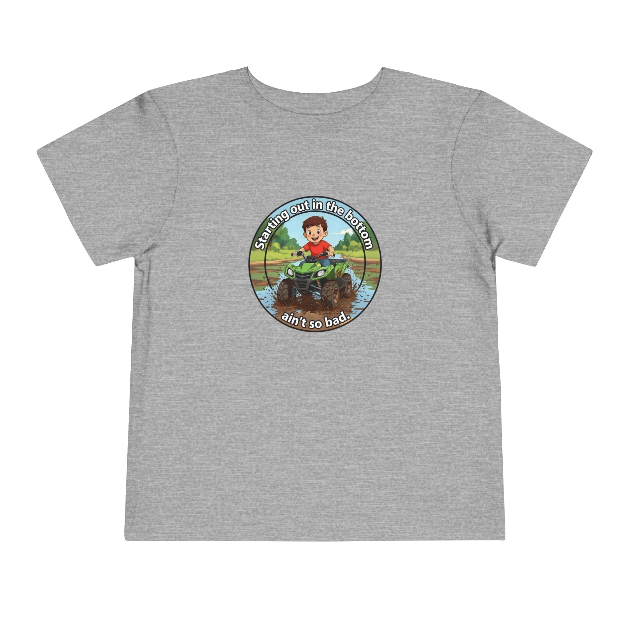 Cowbird Bottom Toddler Tee – Cute Fishing Adventure Graphic