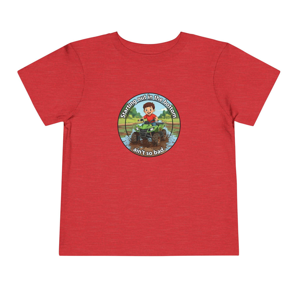 Cowbird Bottom Toddler Tee – Cute Fishing Adventure Graphic