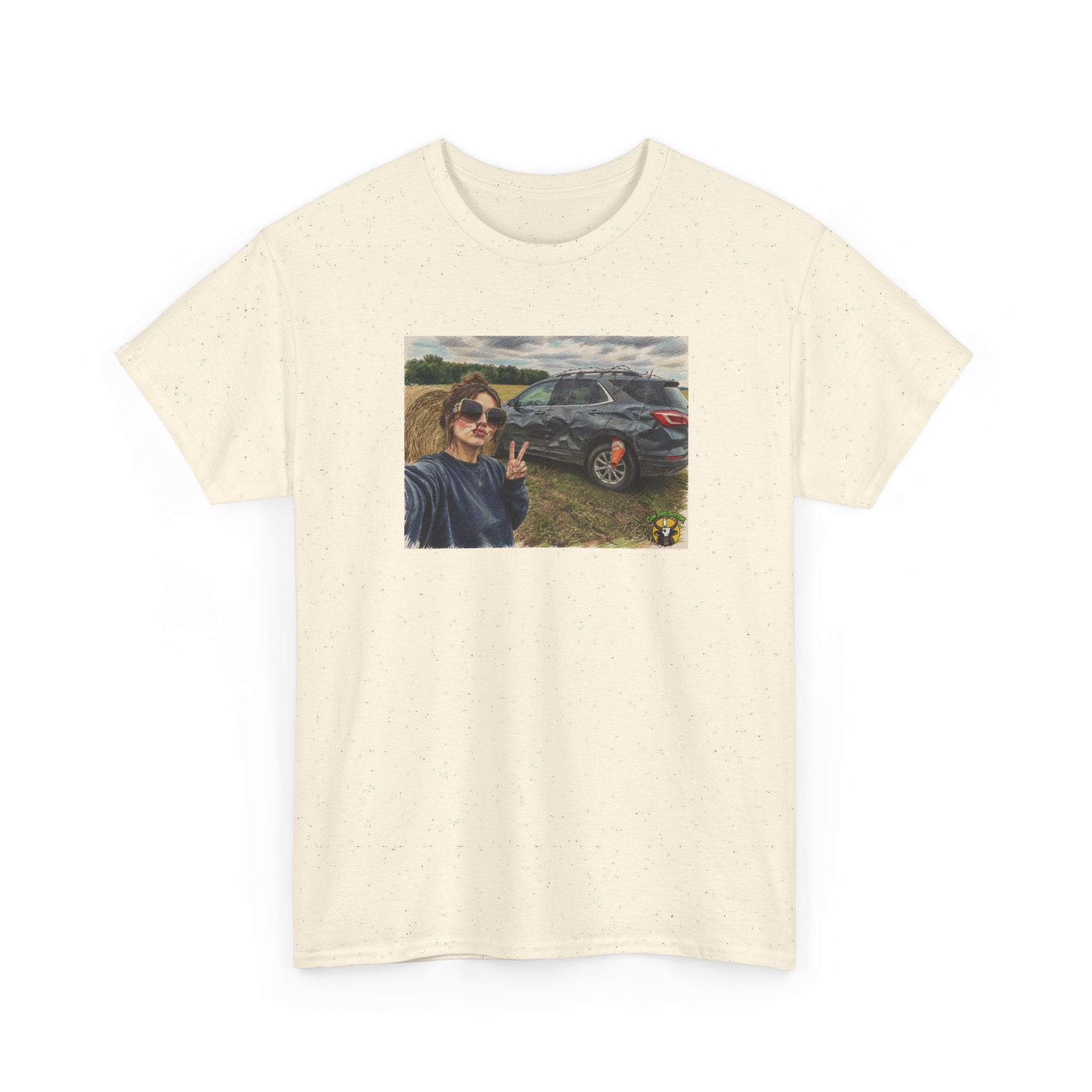 Photo Selfie Car TikTok Tee — Custom Vintage Car Selfie T-Shirt
