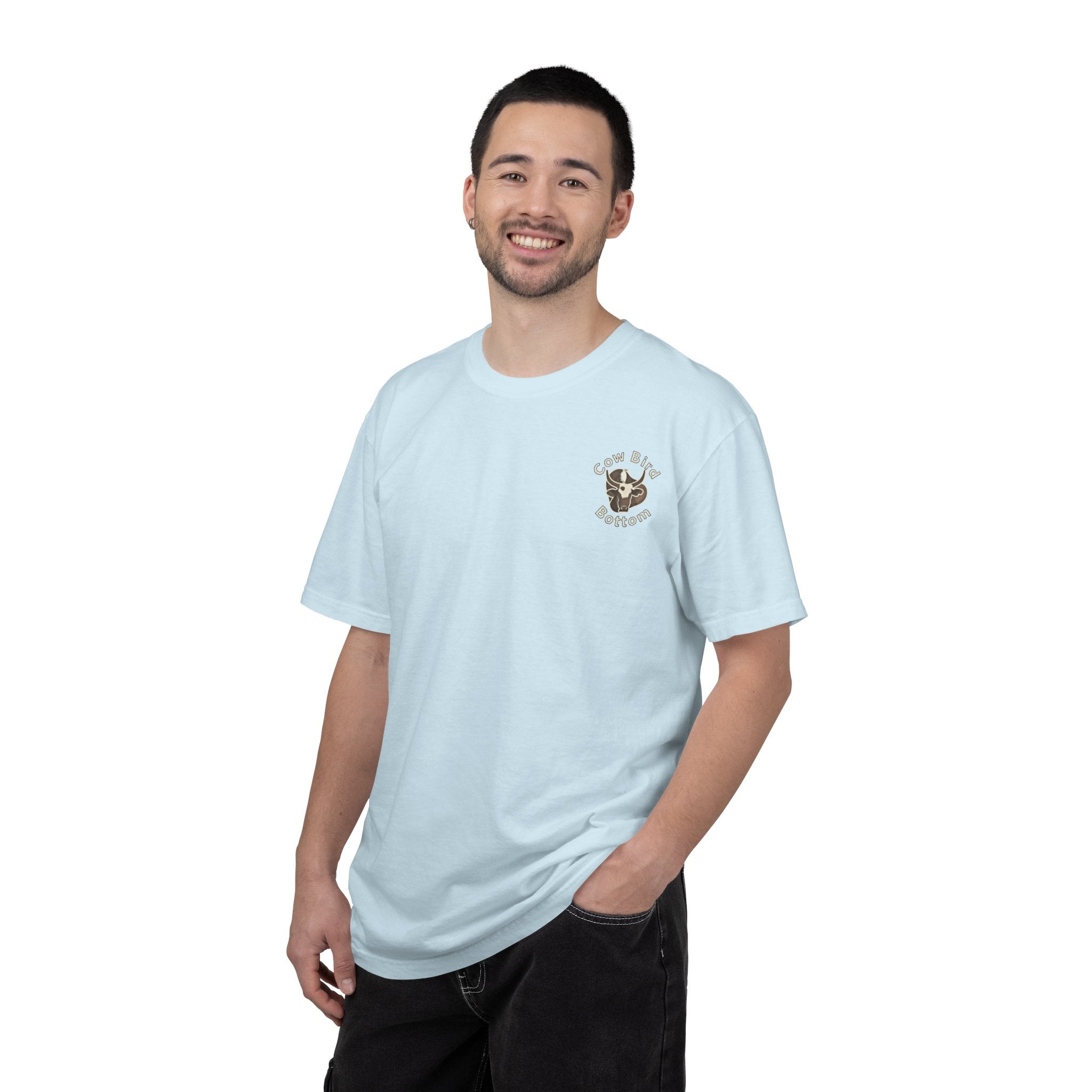 T-Shirt — "Southern Style" Cow Bird Bottom Graphic Tee