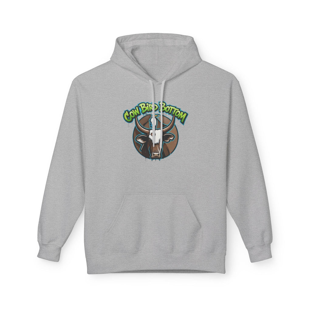 Cow Bird Bottom Hoodie — Graphic Cow Logo Pullover