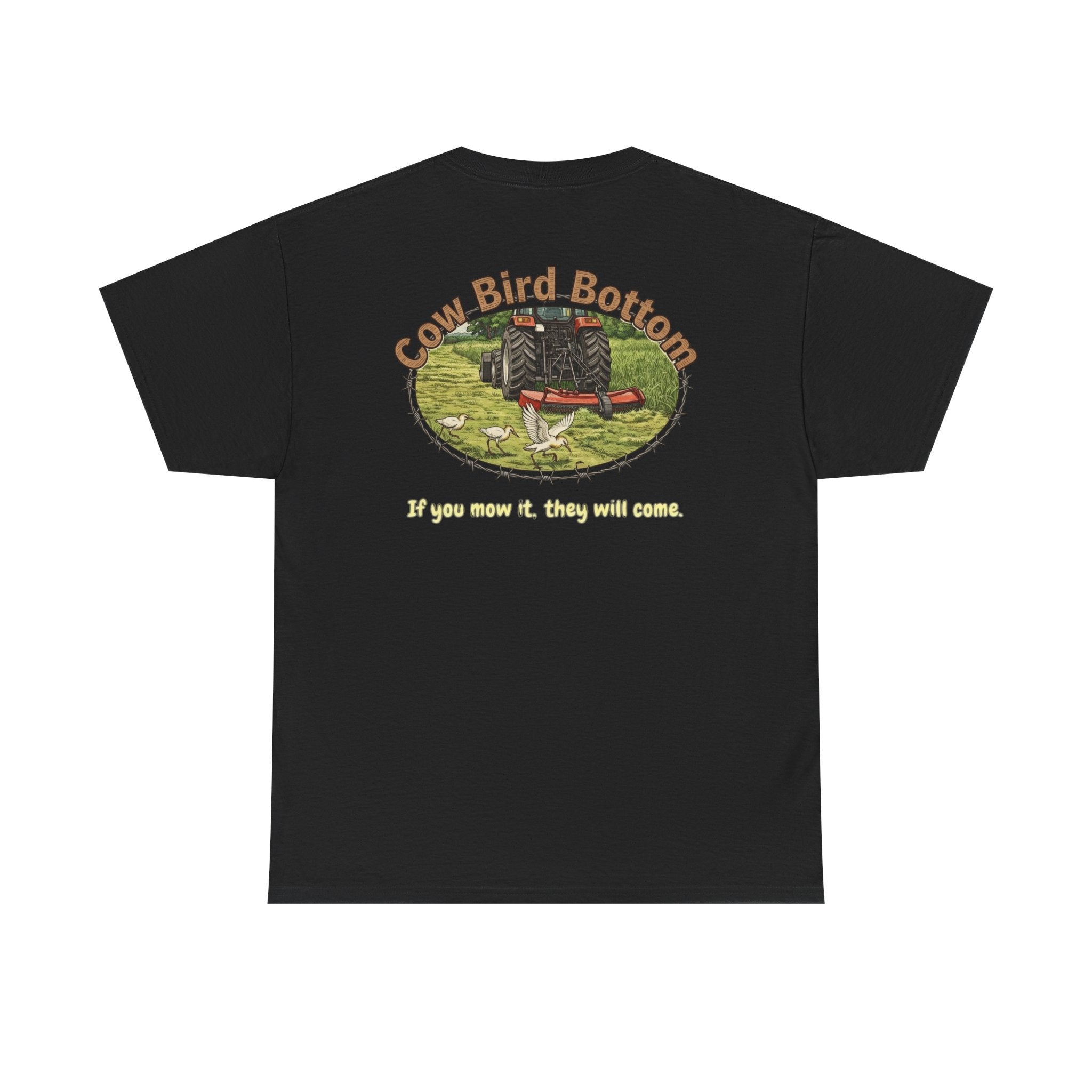 Cow Bird Bottom Red Tractor Graphic Tee