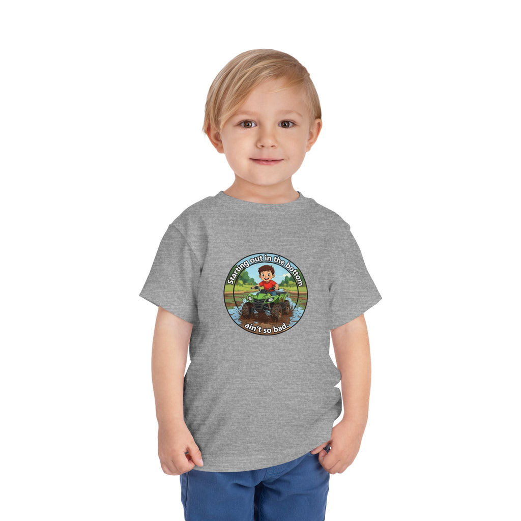 Cowbird Bottom Toddler Tee – Cute Fishing Adventure Graphic