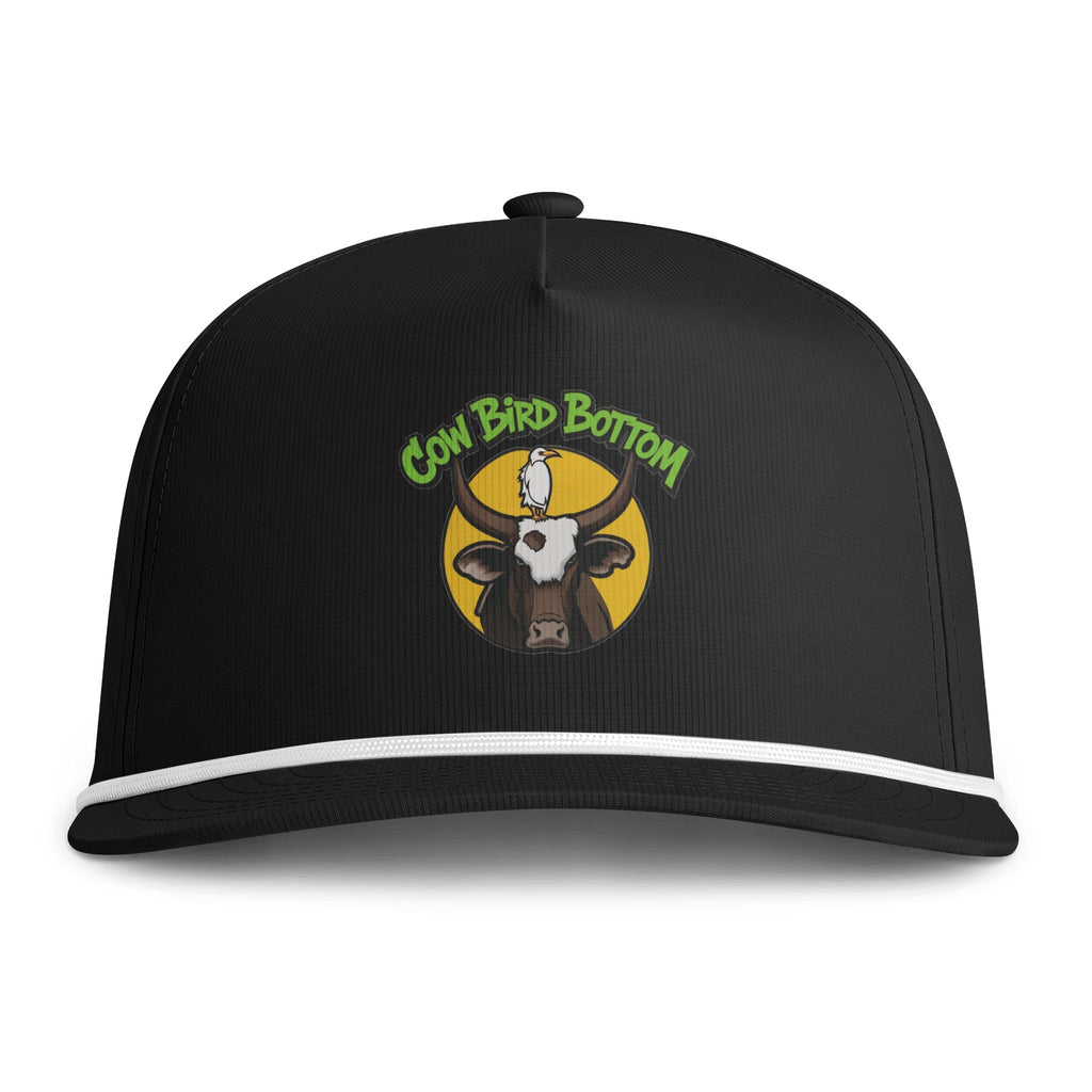 Cowbird Bottom Sunwashed Rope Cap — Retro Farm Cow Logo Hat
