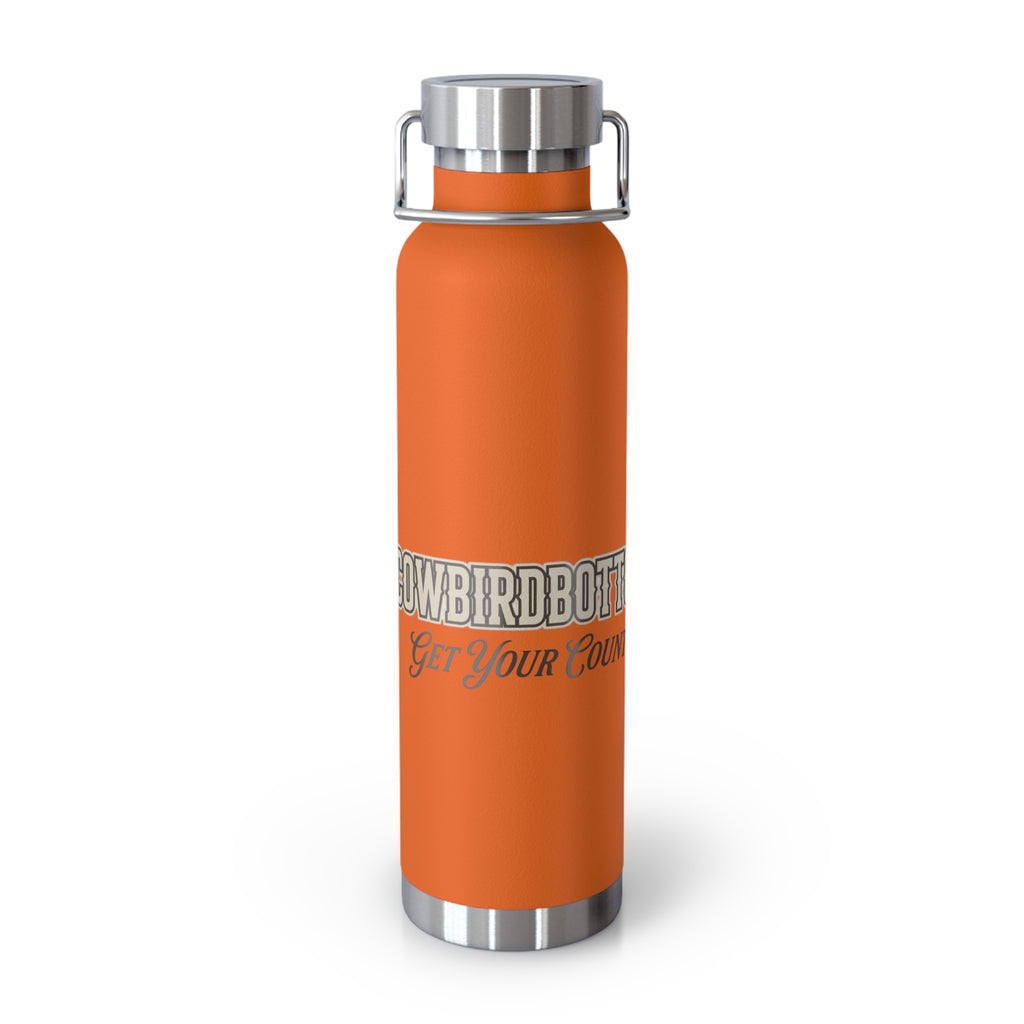 Cowbird Bottle 22oz Vacuum Insulated Water Bottle — 'Get Your Country On' Rustic Ranch Design