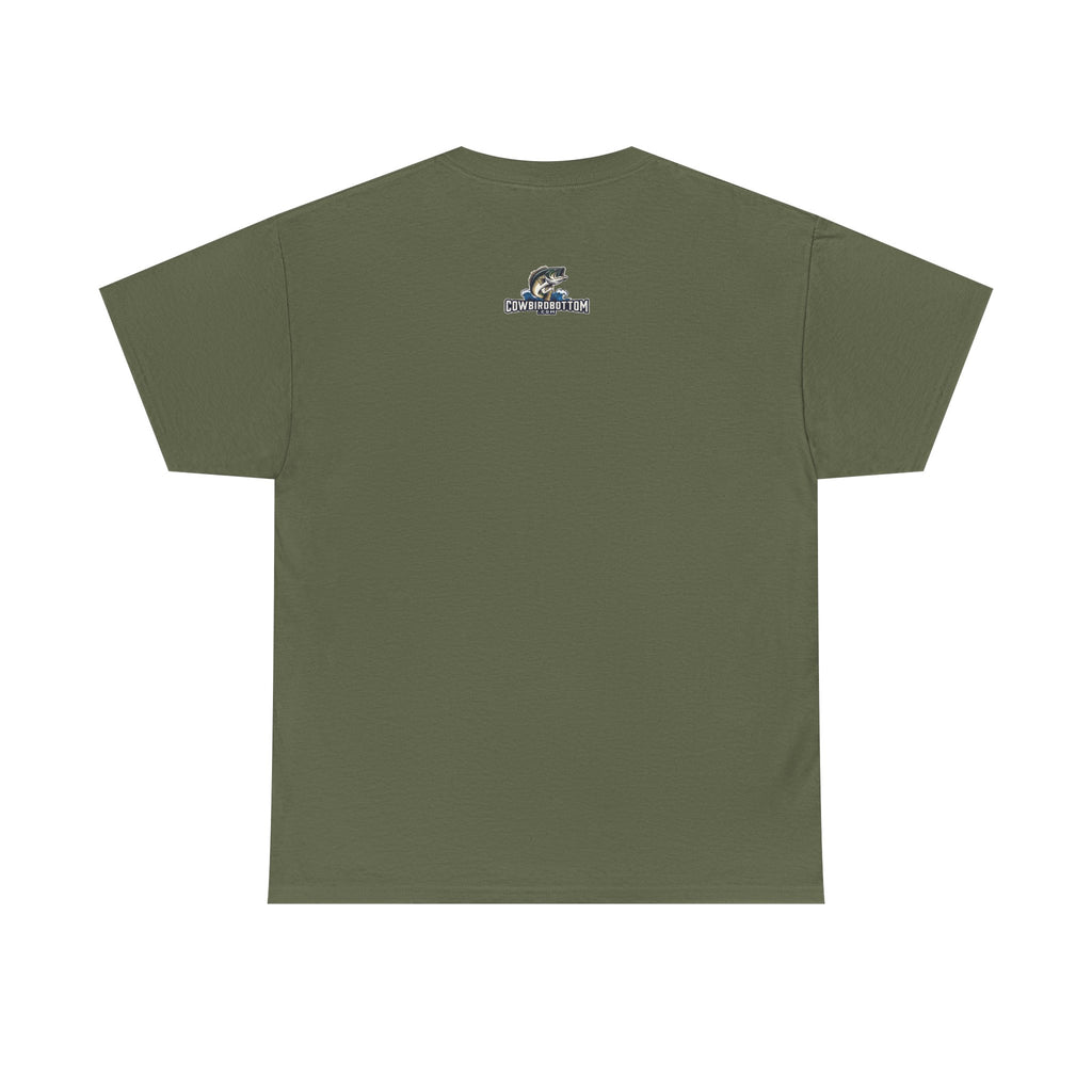 Fishing T-Shirt — "I Fish Because My Wife Won't Follow Me There" Funny Angler Tee