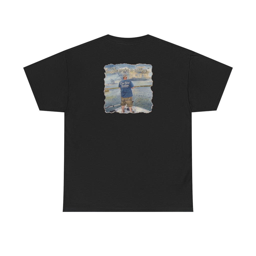 Fishing Photo Backprint Tee — Custom Shoreline Memory T‑Shirt