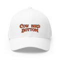 Cow Bird Bottom Embroidered Hat — Retro Green Logo Cap with Small American Flag