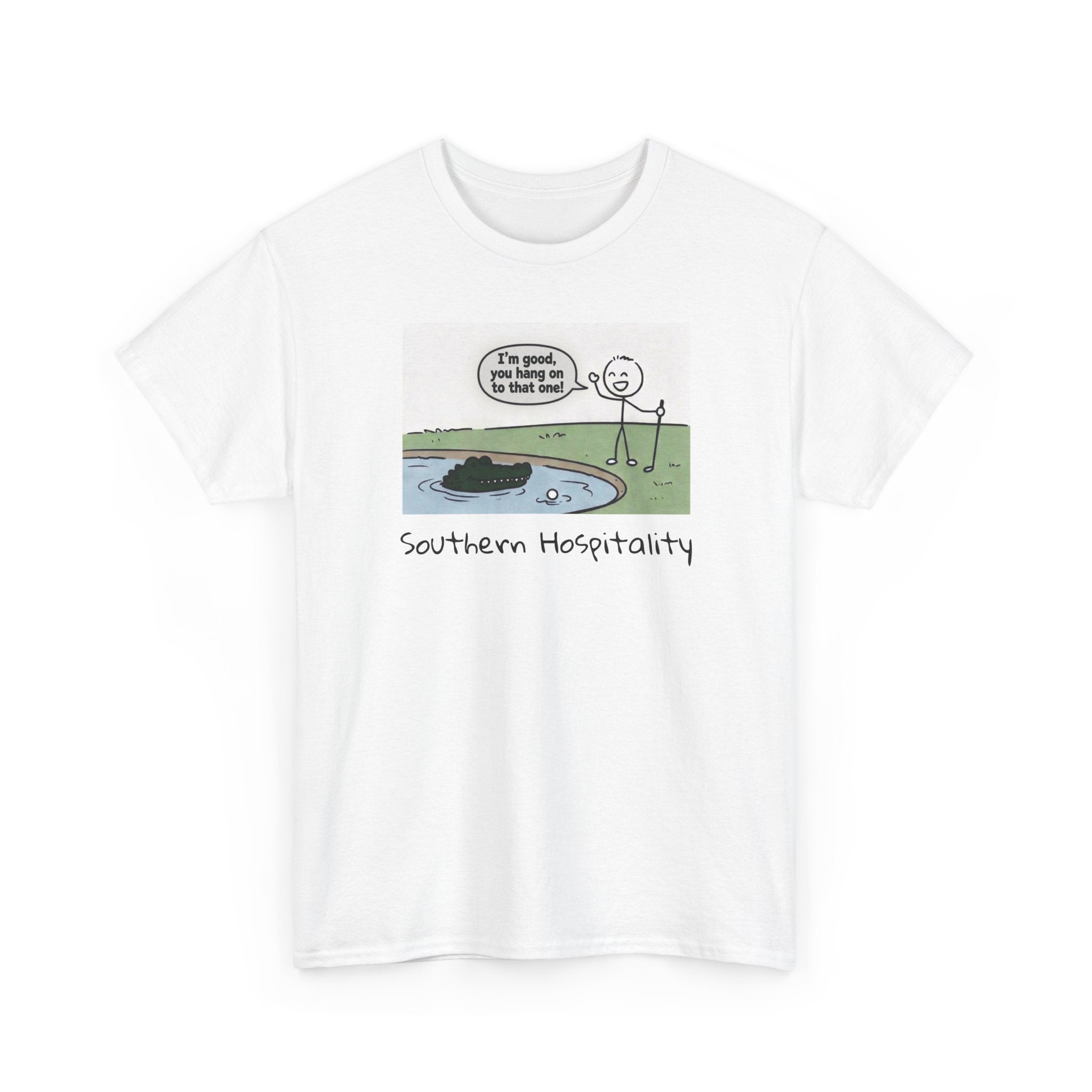 T‑Shirt — "Southern Etiquette" Alligator Cartoon Tee