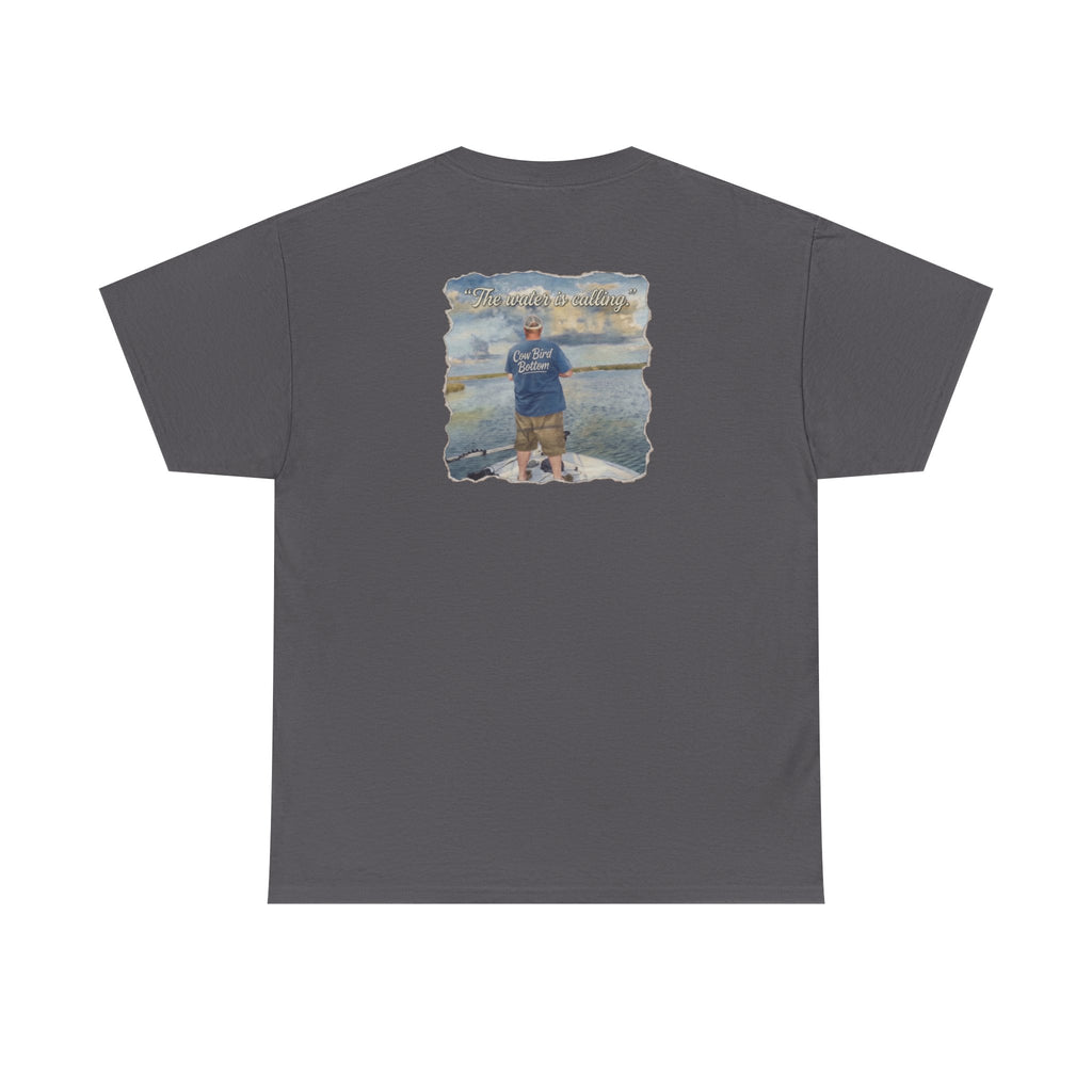 Fishing Photo Backprint Tee — Custom Shoreline Memory T‑Shirt