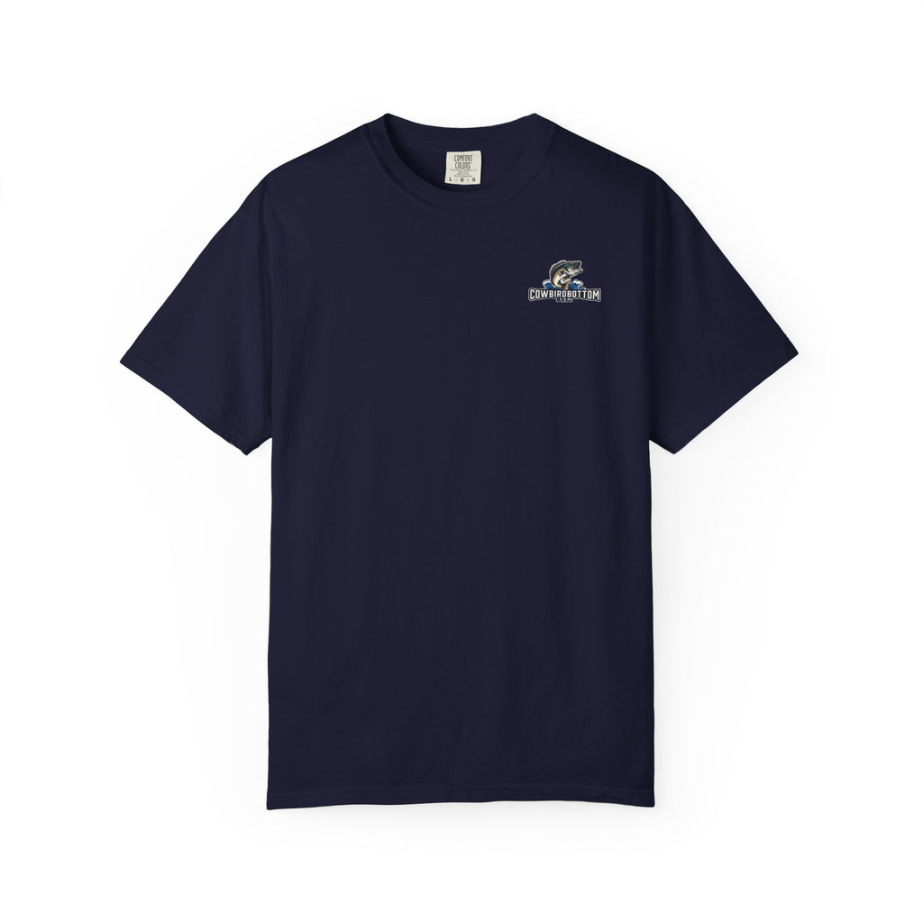 Fishing Watercolor T-Shirt — Cow Bird Bottom Graphic